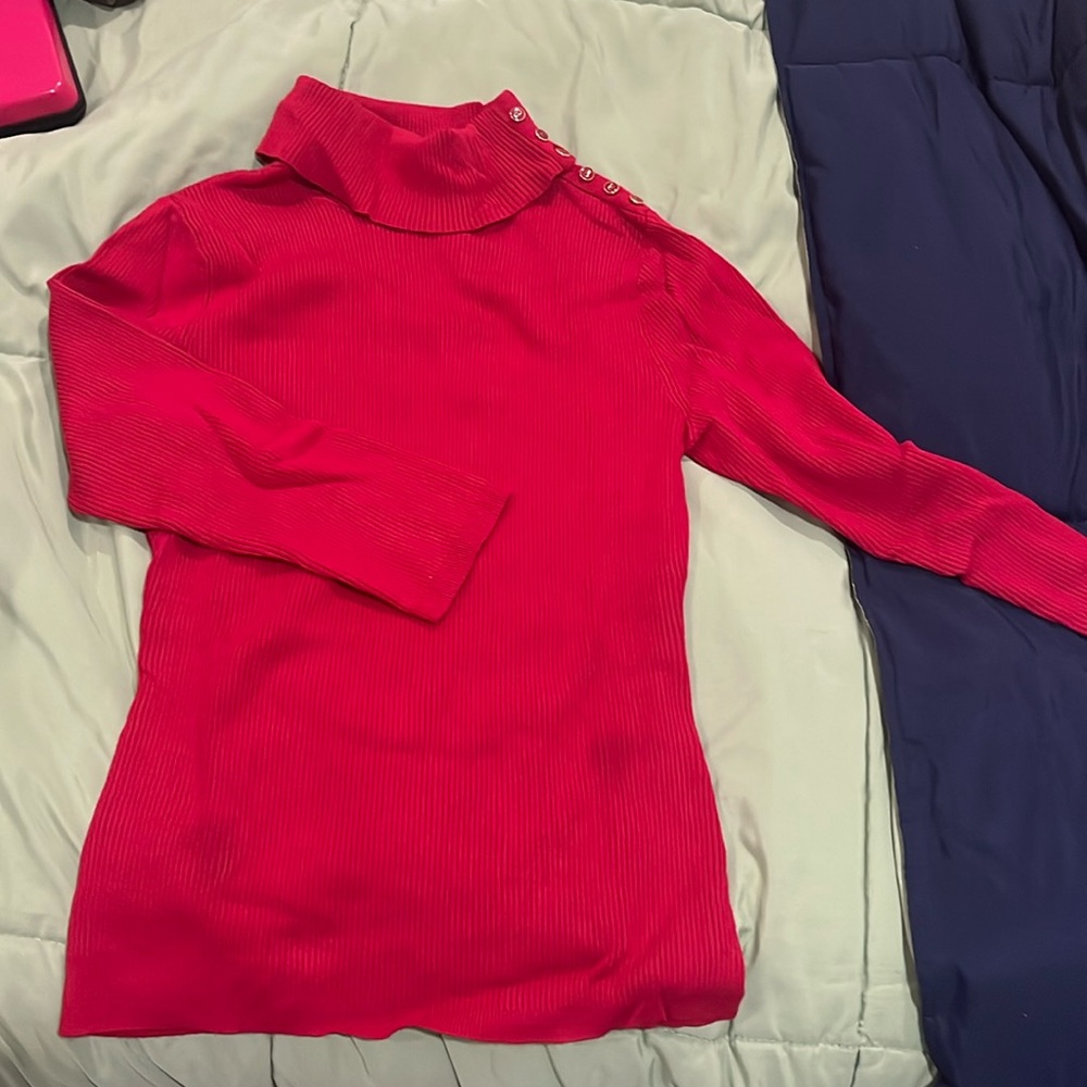 Red formal top New York & Company